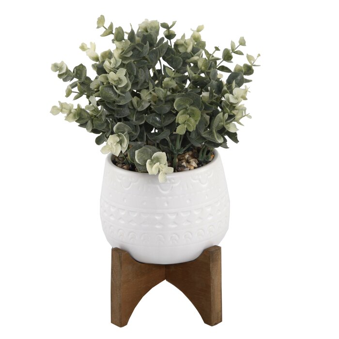 3.5" Artificial Eucalyptus Plant in Planter EE355