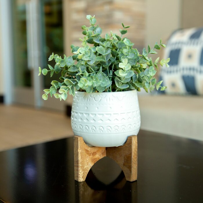3.5" Artificial Eucalyptus Plant in Planter EE355