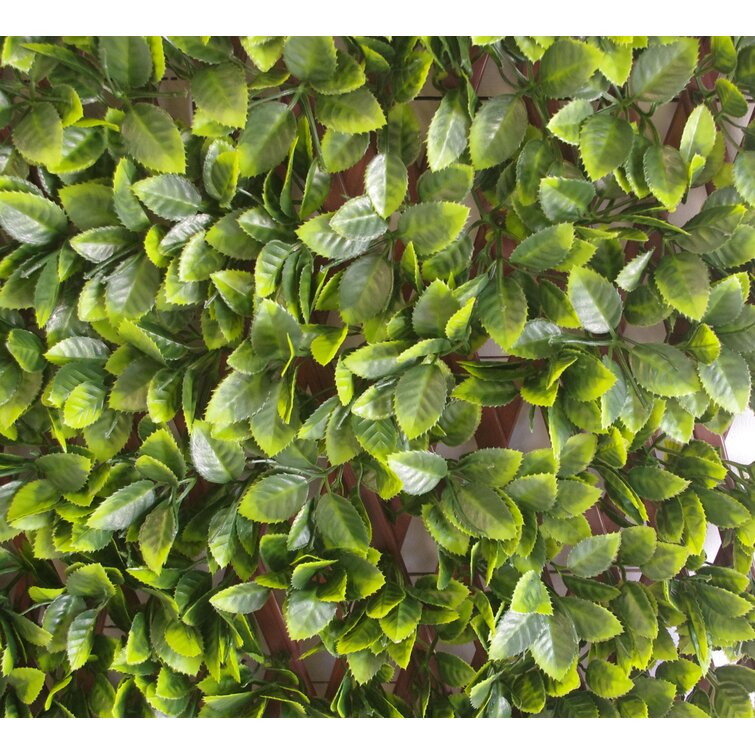 3.5 ft. H x 6.5 ft. W Artificial Rose Leaf Accordion Expandable Polyethylene Privacy Screen