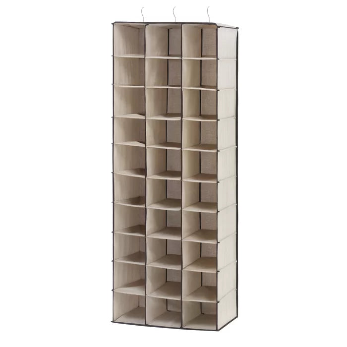 30 Compartment 30 Pair Hanging Shoe Organizer