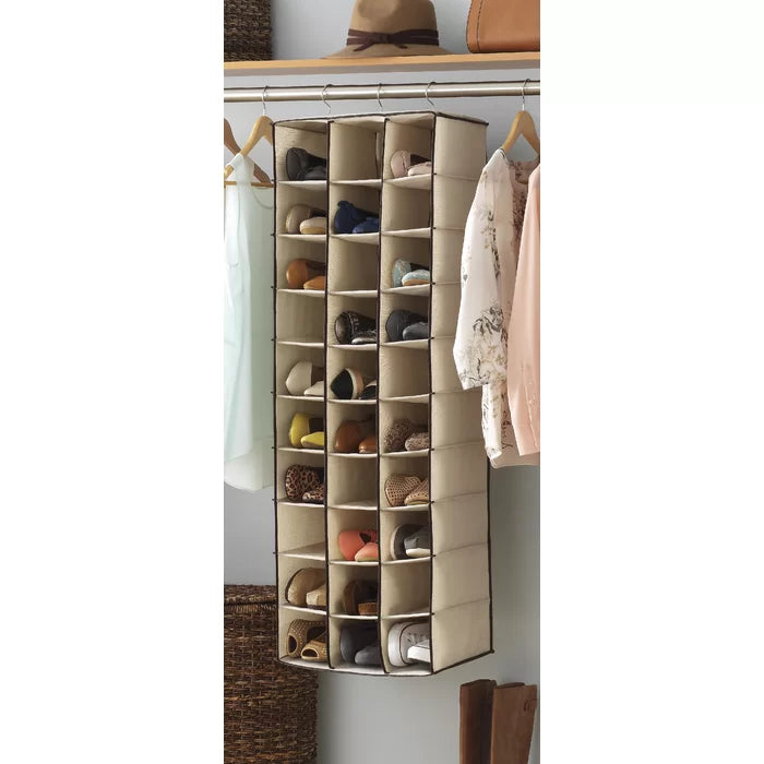 30 Compartment 30 Pair Hanging Shoe Organizer