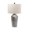 Silver 28-inch Fluted Iron Standard Table Lamp