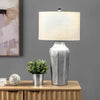 Silver 28-inch Fluted Iron Standard Table Lamp