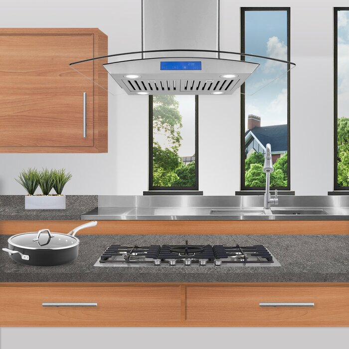 30" 380 CFM Convertible Island Range Hood in Stainless Steel LX4646