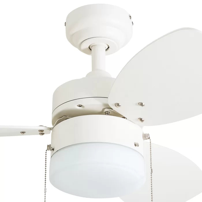 30'' Charlack 3 - Blade LED Standard Ceiling Fan with Pull Chain and Light Kit Included