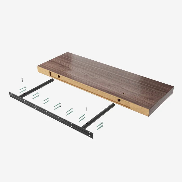 2" H x 30" W x 13" D Floating Shelf Set With Invisible Wall Mount Bracket 1 Pack