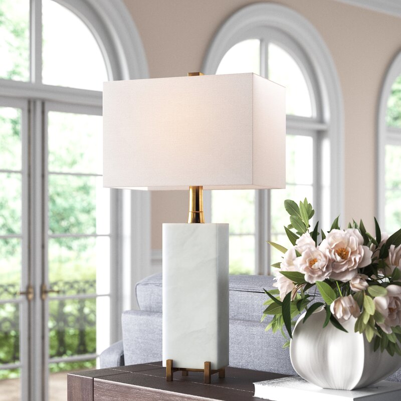 30" White Table Lamp CYB475