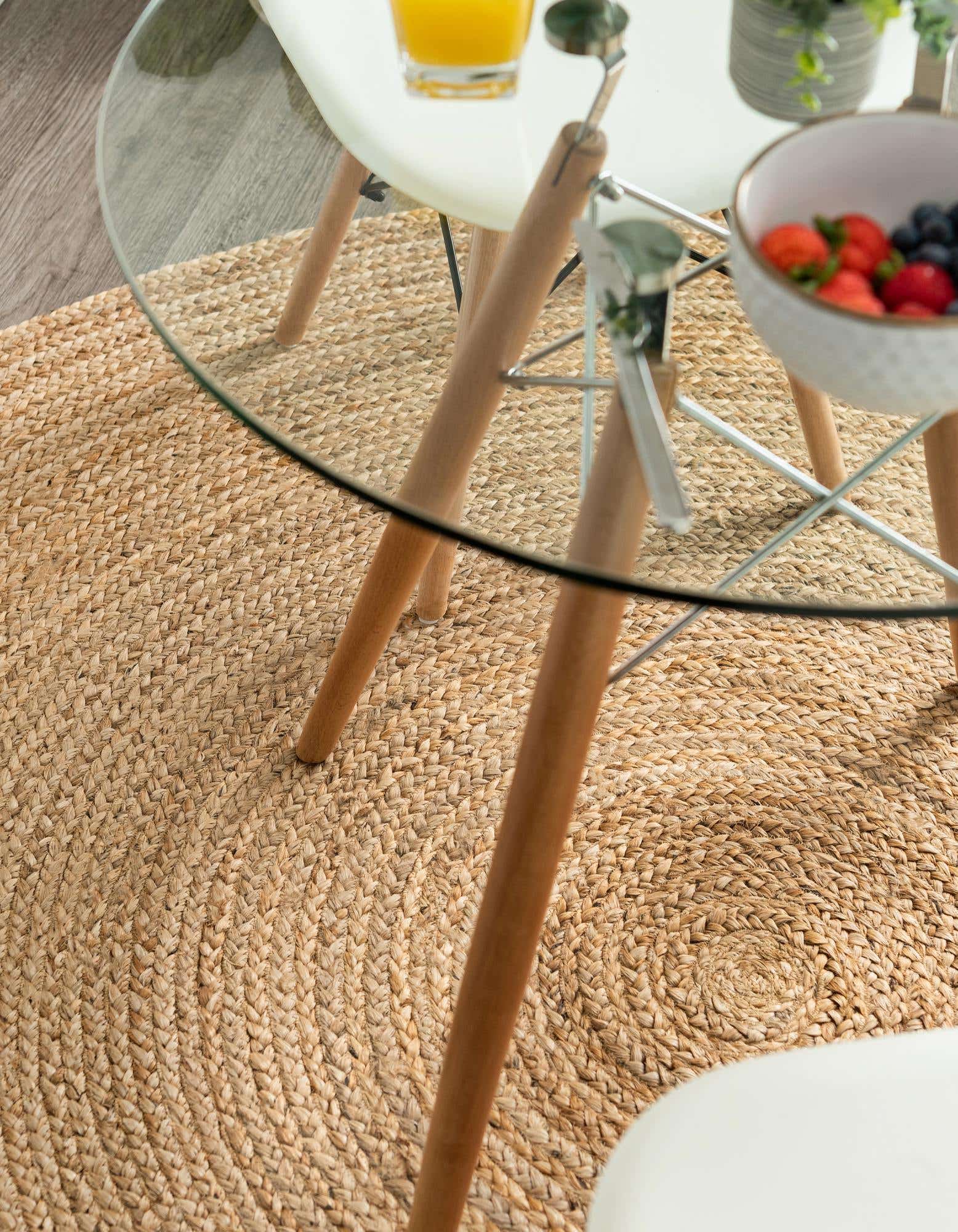 6' x 6' Braided Jute Round Rug KRUG227-P7
