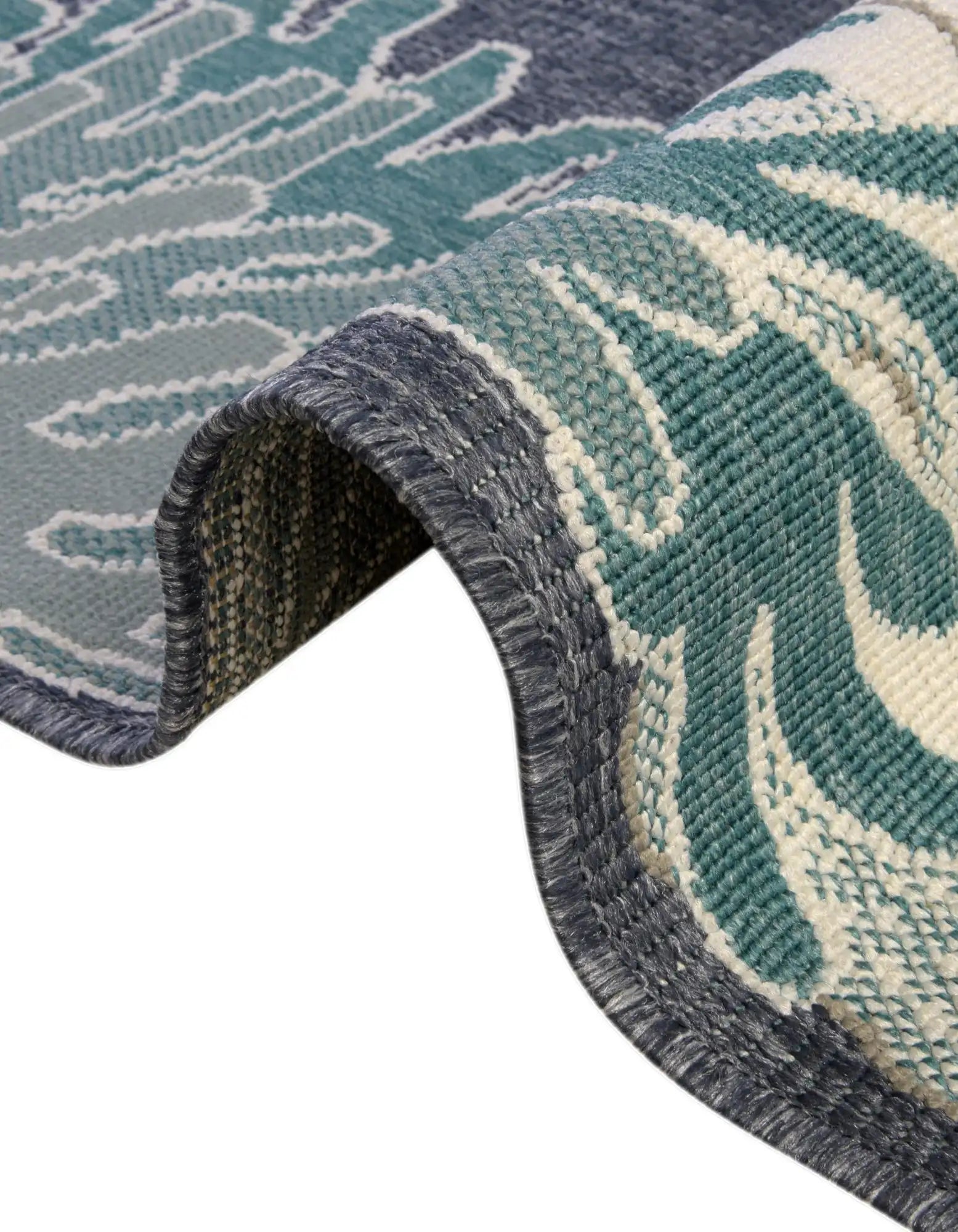 4' x 4' Outdoor Coastal Round Indoor / Outdoor Rug