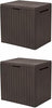 KETER Java XXL 230 Gallon Resin Rattan Look Large Outdoor Storage Deck Box for P