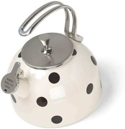 Black Deco Kettle, 3.80 LB, Scatter Dot