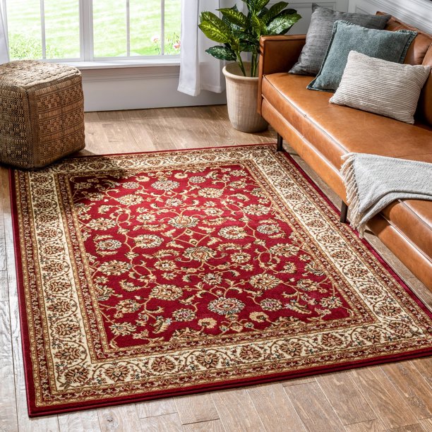 Well Woven Barclay Sarouk Traditional Oriental Red 5'3" x 3'11" Area Rug, DRug106-B2-S2