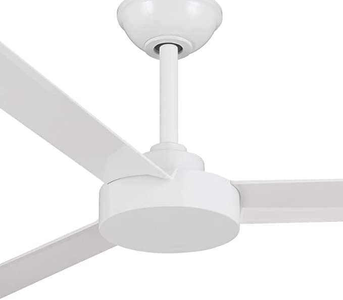 52 Inch Ceiling Fan 3 Blades in Flat White Finish