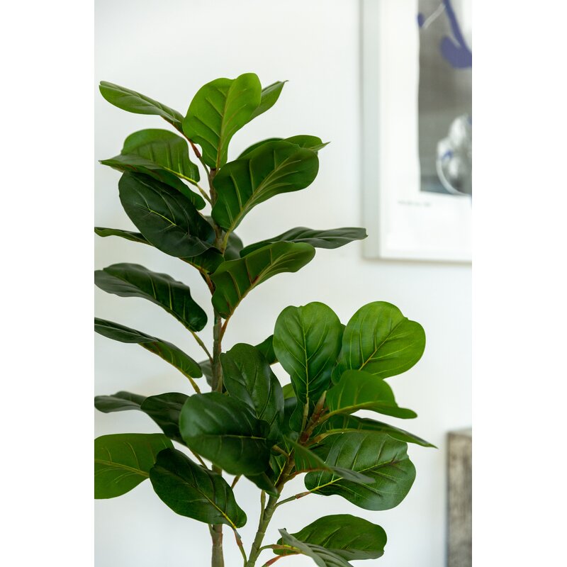 32.25" Artificial Fiddle Leaf Fig Tree in Planter