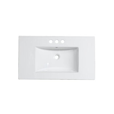 32'' Single Bathroom Vanity Top in White with Sink - #RM123