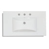 32'' Single Bathroom Vanity Top in White with Sink