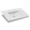 32'' Single Bathroom Vanity Top in White with Sink