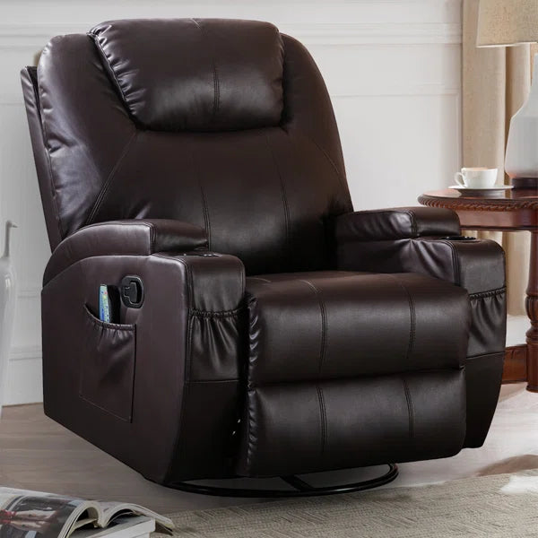 33.9'' Wide Manual Swivel Standard Recliner with Massager