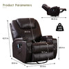 33.9'' Wide Manual Swivel Standard Recliner with Massager