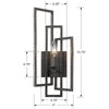 331-RS Crystorama Capri 1 Light Raw Steel Sconce CL116