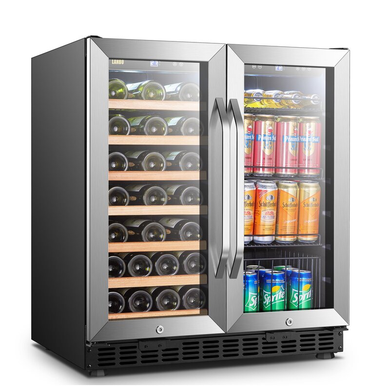 33 Bottle and 70 Can Dual Zone Freestanding Wine and Beverage Refrigerator MG477