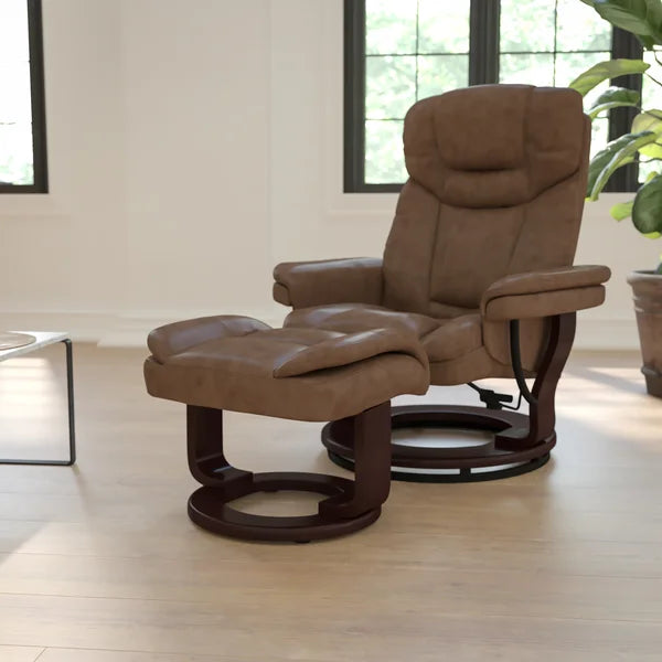 33'' Wide Manual Swivel Standard Recliner with Ottoman