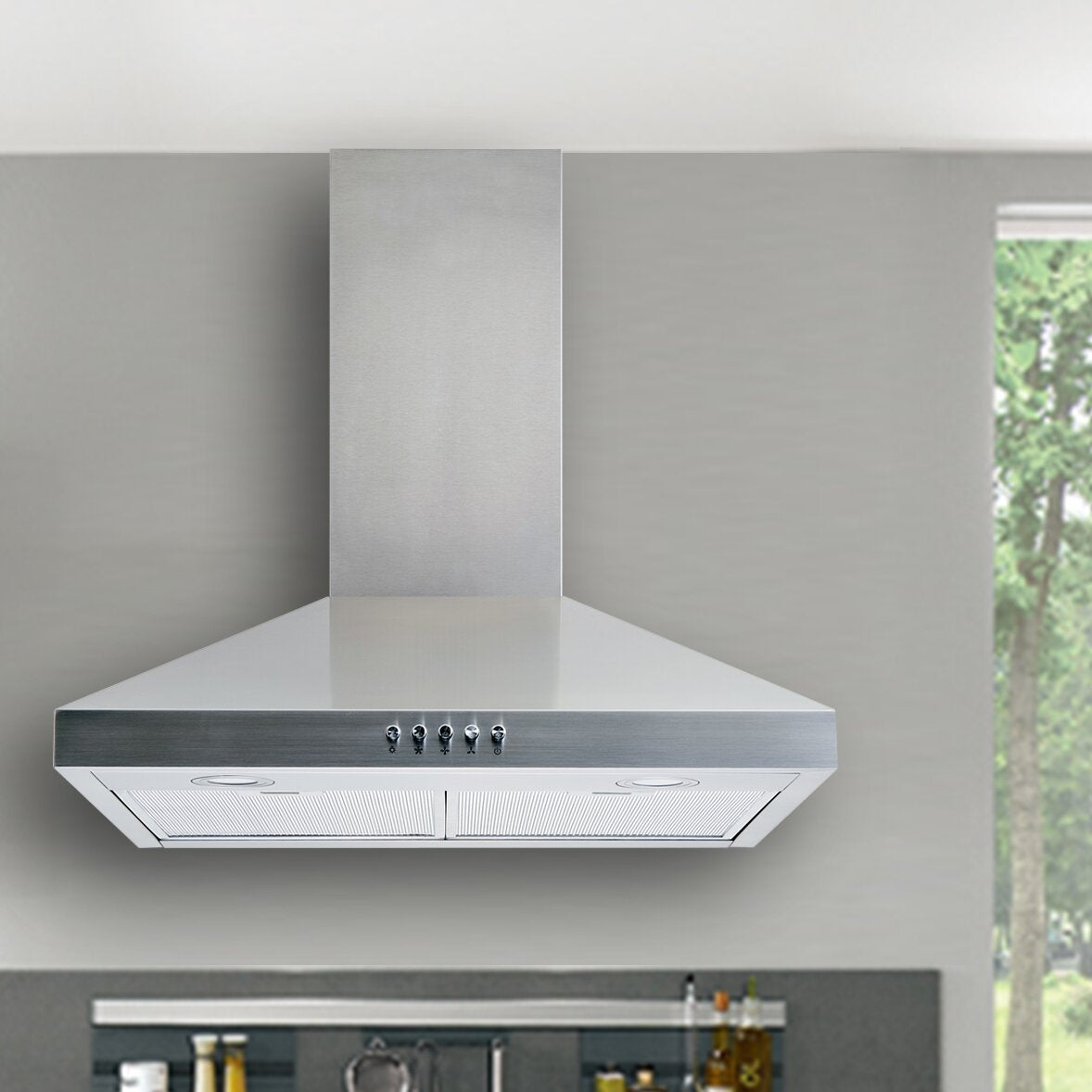 34.45" Series 400 CFM  Convertible Wall Mount Range Hood in Stainless Steel  K7003