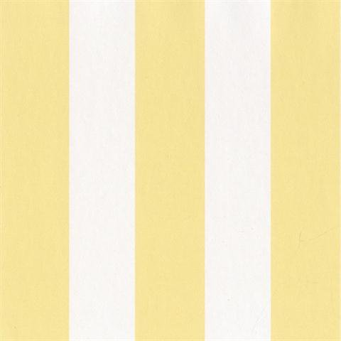 Simply Stripes 1.25" Regency Stripe Wallpaper, Butter Yellow