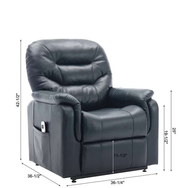 36.25'' Wide Faux Leather Power Lift Assist Standard Recliner
