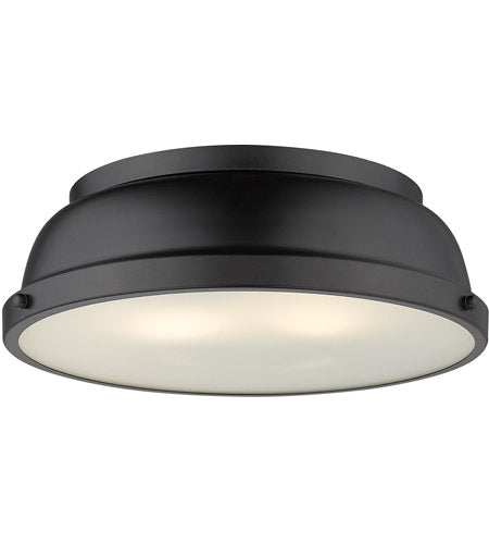 Bodalla 2-Light 14" Flush Mount, Matte Black/Matte Black (#K6655)
