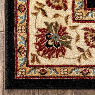 Abbasi Black Traditional Rug, DRug243-B2-S2