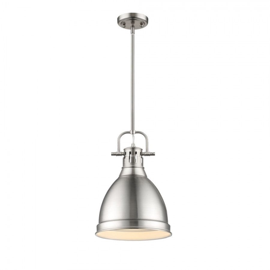 Bodalla 1-Light Single Dome Pendant, Pewter/Pewter - Small (#K1718)