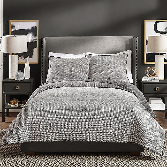 Ayesha Curry Graphite Standard Pillow Sham in Grey AS203