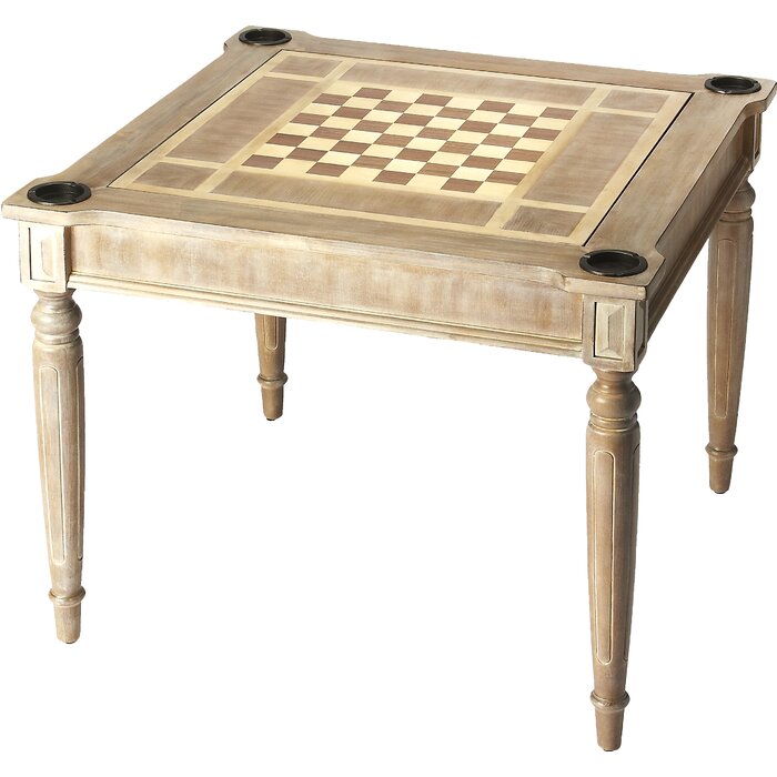 36" Mcnally Chess & Backgammon Table, Driftwood