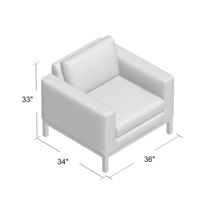 36" W Polyester Armchair EJ464