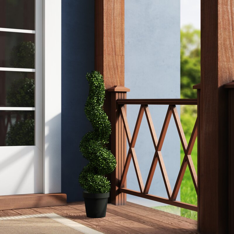 36'' Artificial Boxwood Topiary Plant in Pot