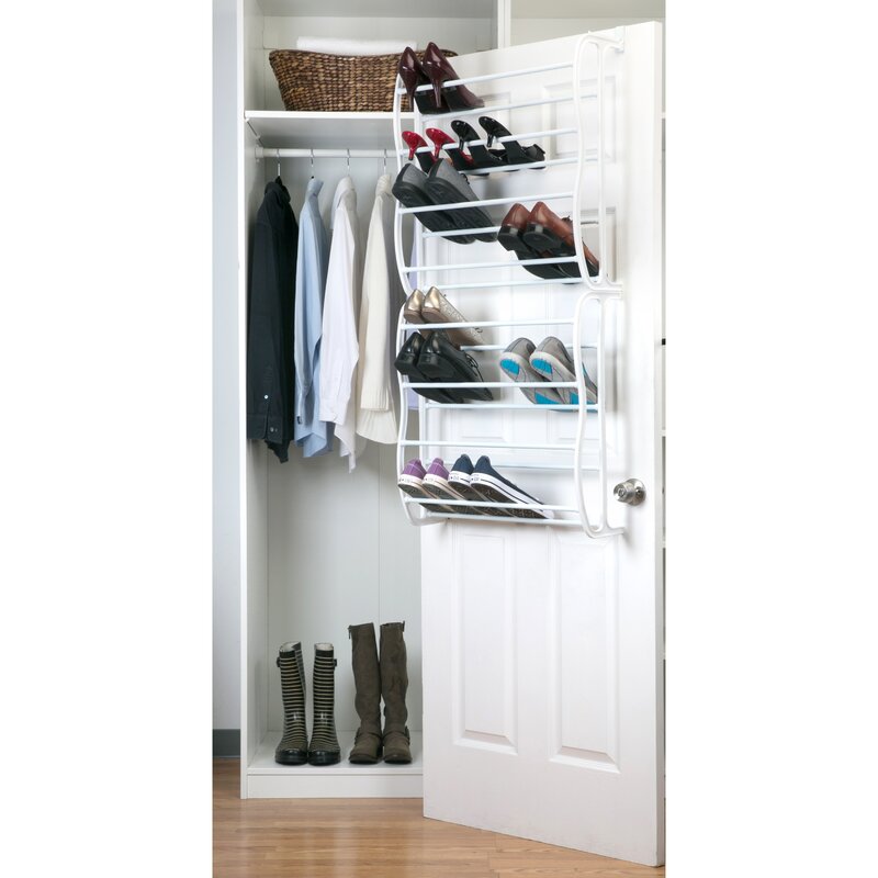 36 Pair Overdoor Shoe Organizer 71'' H x 7.5'' W x 24'' D