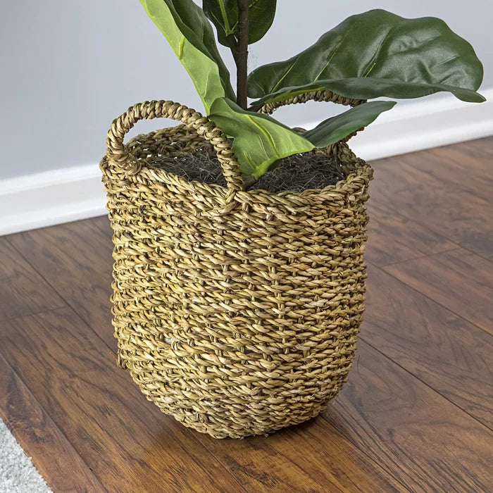 36" Artificial Fiddle Leaf Fig Plant in Basket