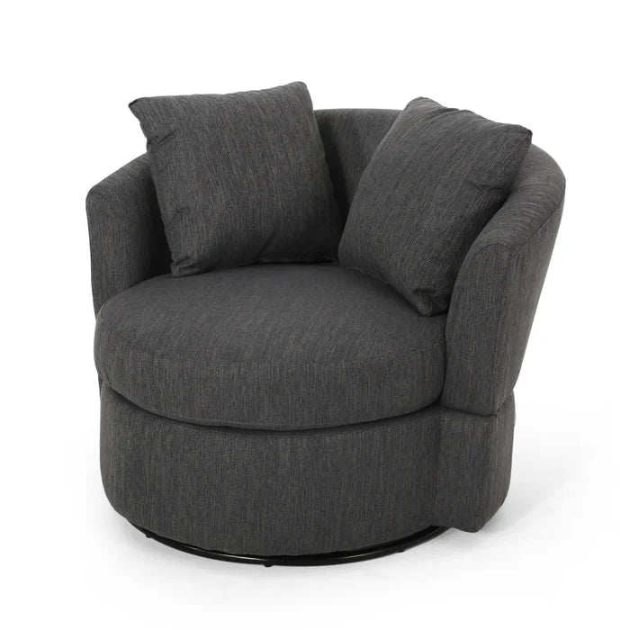 37.5'' Wide Swivel Barrel Chair