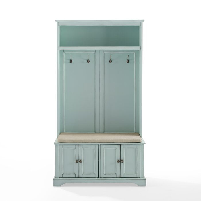 38'' Wide Hall Tree with Bench and Shoe Storage