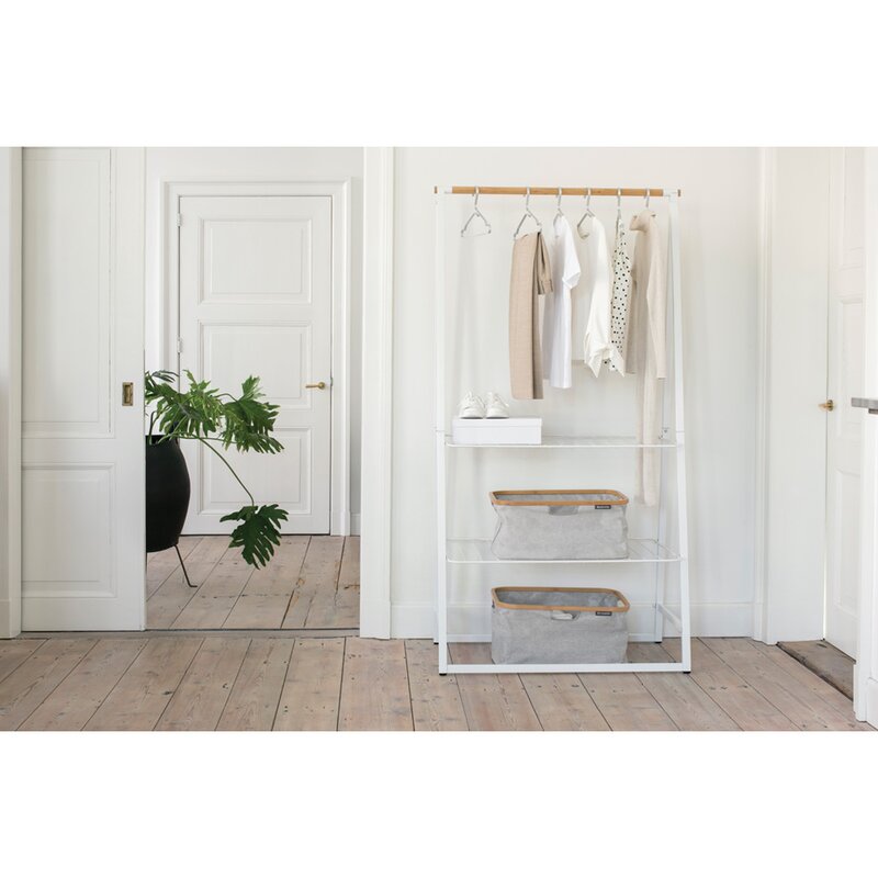 White 39.2'' Clothes Rack