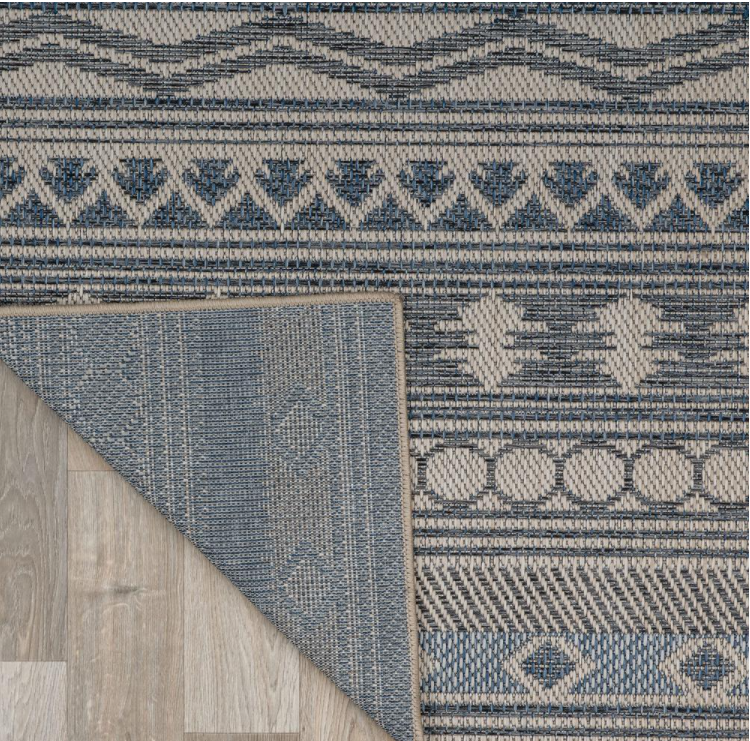 Bahama Cream 7 ft. 10 in. x 10 ft. Modern Bohemian Global Indoor/Outdoor Area Rug