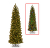 6.5 ft. Downswept Douglas Pencil Slim Fir Artificial Christmas Tree with Dual Color LED Lights