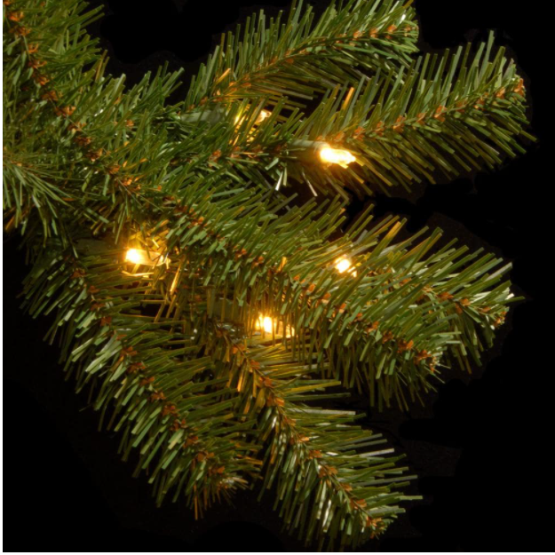 7-1/2 ft. North Valley Spruce Pencil Slim Hinged Artificial Christmas Tree with 400 Clear Lights