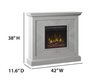 42 in. Wall Mantel Freestanding Electric Fireplace in Sargent Oak