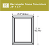 23 in. x 33 in. (S2) Rectangular Mirror Frame in Matte White (Set of 2) KB1105-A5-B3-P2