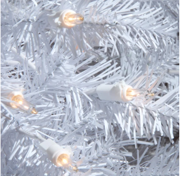 7.5 ft. Dunhill White Fir Artificial Christmas Tree with Clear Lights