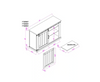 47.2 in. Saw Cut Off White TV Stand (Fits TVs Up To 55 in.)