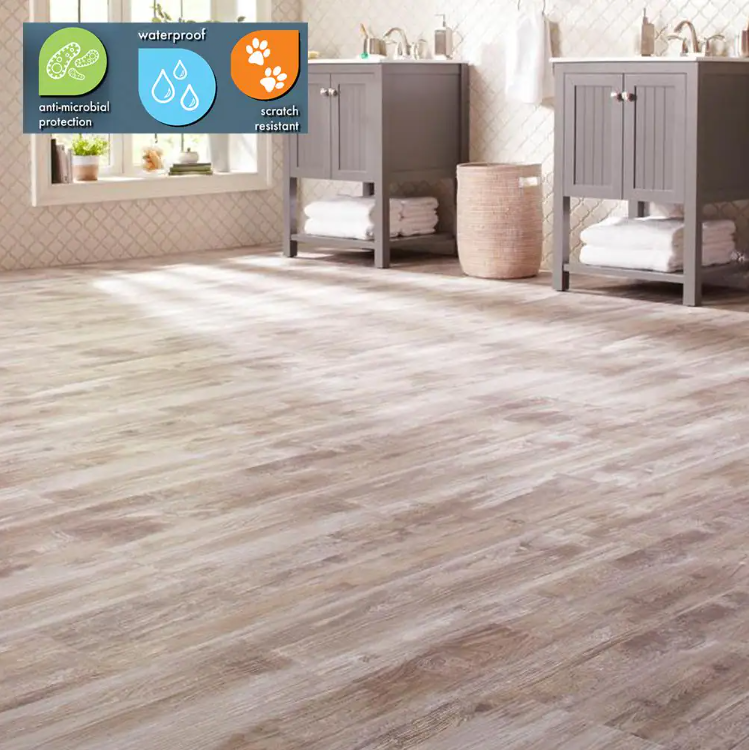 Lighthouse Oak 8.7 in. W x 47.6 in. L Click Lock Luxury Vinyl Plank Flooring (20.06 sq. ft./case), SET OF 2 - 2 BOXES