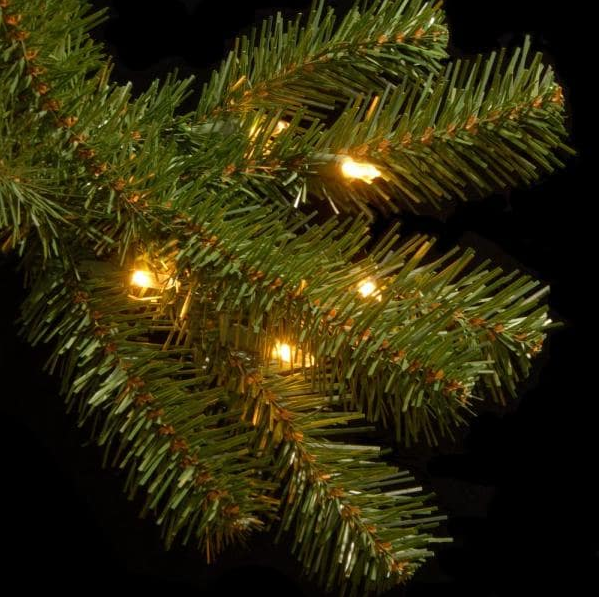 7 ft. North Valley Spruce Pencil Slim Artificial Christmas Tree with Clear Lights